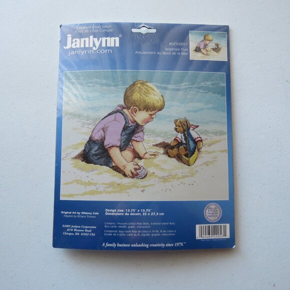 Seashore Fun Janlynn Counted Cross Stitch Kit #029-0057, 2005 - Picture 1 of 9